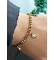 Renkli Damlalar Charm Çelik Bileklik