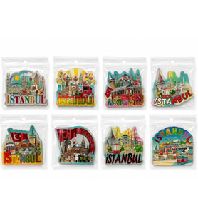 İstanbul Temalı Silikon Buzdolapı Süsü Magnet 7,5*7,5