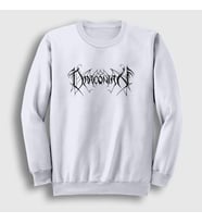 Presmono Unisex Beyaz Logo Band Draconian Sweatshirt 360313tt (Beyaz)