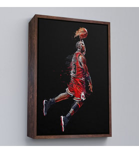 Çerçeveli Michael Jordan Tablo (Kahverengi)