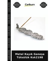 Özel Üretim Dekoratif Hediyelik Mistik Ev Aksesuarı Fiorlu Metal Kayık Ganeşa Tütsülük Ksk2198