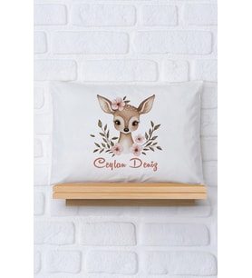 Pia Baby Premium %100 Pamuk İsme Özel Kız Bebek Yastık Kılıfı 35*45 cm 5034-12
