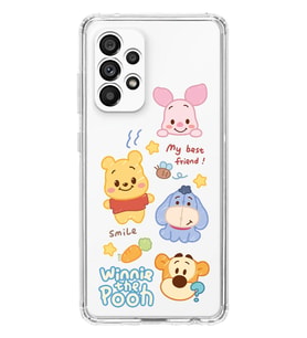 Samsung Galaxy A52 Uyumlu Winnie The Pooh Tasarımlı Şeffaf Telefon Kılıfı