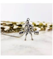 Gümüş Renk Top Zincir Erkek Halterci Kolye