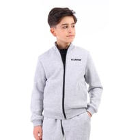 Toontoy Erkek Çocuk Nakışlı Hırka ( Gri-Melanj)
