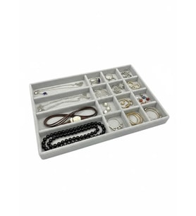 Paris Model Süet Kumaş Gri Renk 24/34 Cm Takı Sergileme Standı
