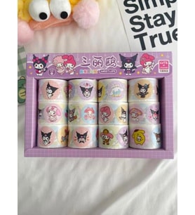 Kawai Sanrio Karakterleri Tasarımlı Rulo  Sticker 1 Rulo