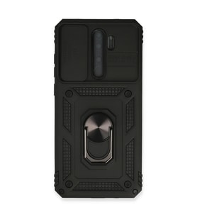 Xiaomi Redmi Note 8 Pro Kılıf Pars Lens Yüzüklü Silikon - Siyah