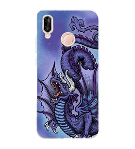 Huawei P20 Lite Uyumlu Baskılı Yumuşak Silikon Şeffaf Telefon Kılıfı