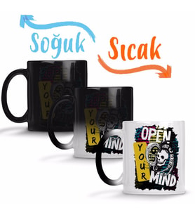 Open Your Mind Sihirli Kupa Bardak Porselen