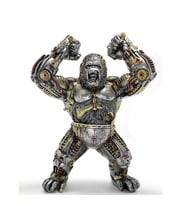 Steampunk Polyester King Kong Heykeli TV Kabine Masaüstü Ofis Hayvan Dekorasyon