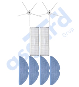 ROBOROCK S7 ( PLUS- MAXV-MAXV ULTRA- PRO ULTRA ) UYUMLU 2 Yan Fırça 2 Filtre 4 Mop PKT-iasgf0000722