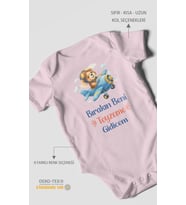 Bırakın beni teyzeme gideceğim Kısa Kollu Bebek Body %100 Pamuk