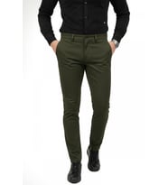 DeepSEA Erkek Haki Modern Fit Likralı Kumaş Pantolon Günlük & Ofis Kullanımı 2602020