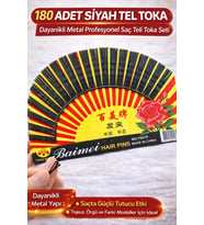 180 Adet Siyah Tel Toka Saç Tokası – Dayanıklı Metal Profesyonel Saç Teli Toka Seti