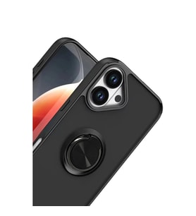 İphone 17 Montreal Yüzüklü  Kapak - Siyah