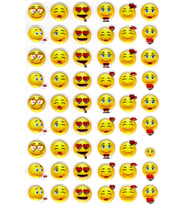 Sticker Kabartmalı A4 Boyutunda Stiker Defter, Planlayıcı Etiket-(lim091) - Emoji Aşk