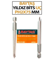 Yıldız Bits Vidalama Ucu Baytaş Ph2x75 mm (1 Adet)