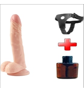 Lilitushop Belden Bağlamalı 20 cm Realistik Vantuzlu Dildo Penis