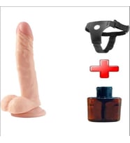 Lilitushop Belden Bağlamalı 20 cm Realistik Vantuzlu Dildo Penis