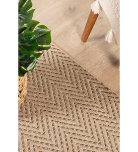 Sisaluna 4441 Bej Jüt Tabanlı Modern Dokuma Kilim Sisal Hasır Halı