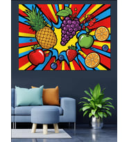 Pop Art Meyve Ve İçecekler Dekoratif Kanvas - Mdf Ahşap Tablo