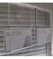 ETİKETLİK FİYATLIK - PORTATİF EMLAK VİTRİN ÇERÇEVE - SİLİKON BANT ASKILI 36 ADET
