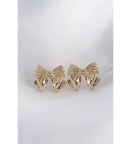 Pirinç Gold Renk Fiyonk Küpe - TJ-BKP8942