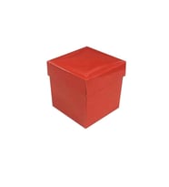 Komple Karton Kutu Düz Renk 7X7X7 CM (25 Adet)  Kırmızı