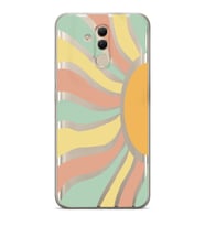 Huawei Mate 20 Lite Uyumlu Güneş Desenli Şeffaf Telefon Kılıfı