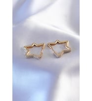 Northcity Altın Zirkon Taşlı Yıldız Model Kadın Küpe 5886