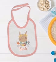 BK Kids Kişiye Özel Pembe Bebek Mama Önlüğü - Model 127