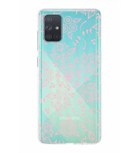 Samsung Galaxy A71  Kapak Nostalji Desen Tasarımlı Şeffaf Silikon Kılıf