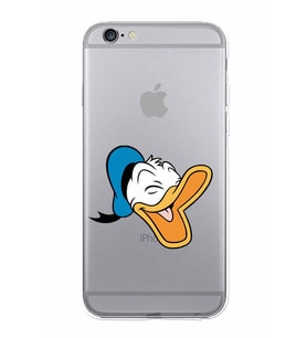Apple iPhone 6S Plus Uyumlu Kamera Korumalı Tıpalı Kapak Donald Duck TasarımlıŞeffaf Kılıf