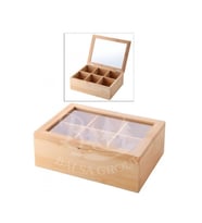 Balsa 6 Bölmeli Bambu Çay Kutusu 19x25x9 cm
