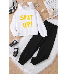 Çocuk Shut Up Eşofman Takımı (A.Beyaz)