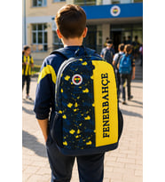 Fenerbahçe Lisanslı Orijinal Kamuflajlı Futbol Takımı Okul Çantası Sırt Çantası 42x37x18 cm