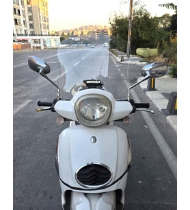 MOTOCAM Aprilia Scarabeo 200 İe Ön Cam 35cm 2008-2015 Model Şeffaf Renkli 4mm
