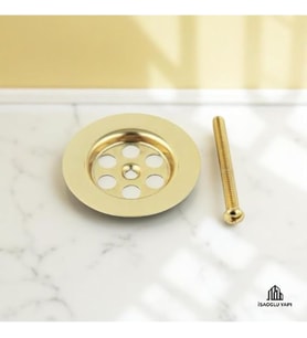 YAPI Gold Lavabo Gideri, Altın Sifon Süzgeç, Vida Dahil