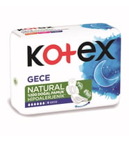 KOTEX NATURAL 6 LI GECE % 100 DOĞAL PAMUK