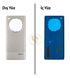 Infinix Zero 40 5G Titanyum Uyumlu Arka Kapak Arka Cam Batarya Pil Kapağı Lazer Kesim Back Cover