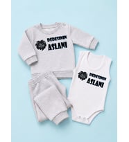 3'lü Hediye Set Mevsimlik Takım + Bebek Body Zıbın Baskı Çeşitleri