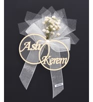 50 Adet 6x8cm Pleksi Magnet Yüzük İsimli Söz Nişan Hediyesi Mod.2 (Karışık)