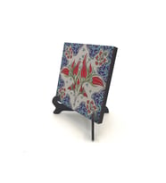 Osmanlı İznik Çini Deseni Baskılı MDF Masaüstlük 10X10