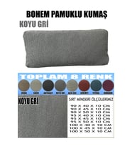 LUX BOHEM PAMUKLU KUMAŞ 2 ADET SIRT MİNDERİ