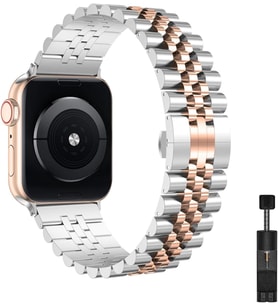 Apple Watch Uyumlu Jubilee Çelik Kordon - 49/46/45/44/42/41/40/38mm Uyumlu - Apple Watch SE 3/2/1 & Watch Ultra 3/2/1 & Series 11-1
