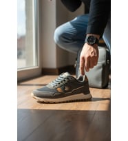 Enoch File Detaylı Hafif Taban Bağcıklı Erkek Sneaker Spor Ayakkabı