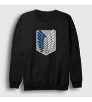 Presmono Unisex Siyah Scout Anime Attack On Titan Sweatshirt 124823tt
