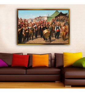 Altın Çerçeveli dekoratif tablo l2090 (Gold)