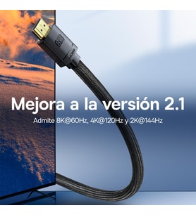 HDMI 8K to HDMI 8K Görüntü Aktarma Kablosu, 1m, Siyah